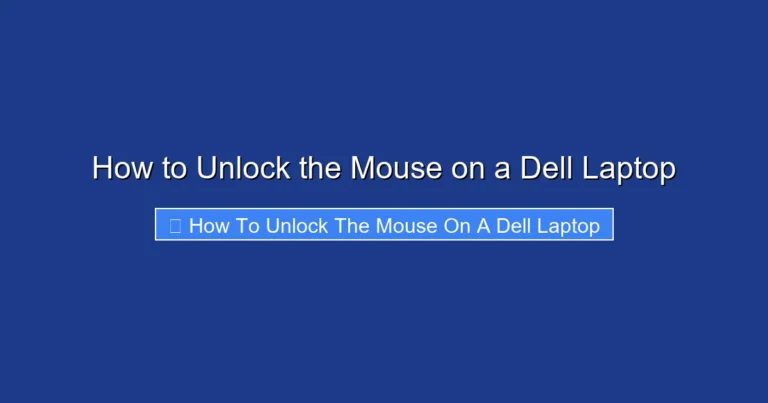How to Unlock the Mouse on a Dell Laptop