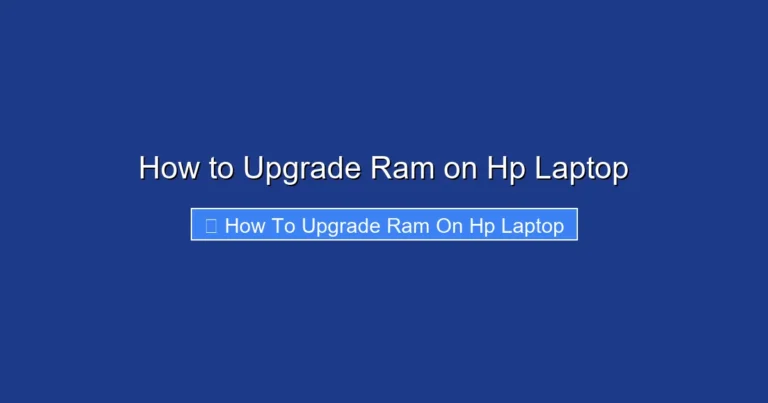 How to Upgrade Ram on Hp Laptop