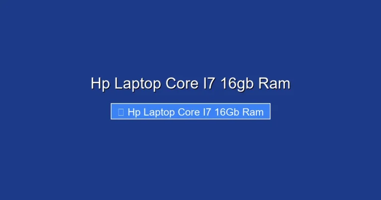 Hp Laptop Core I7 16gb Ram