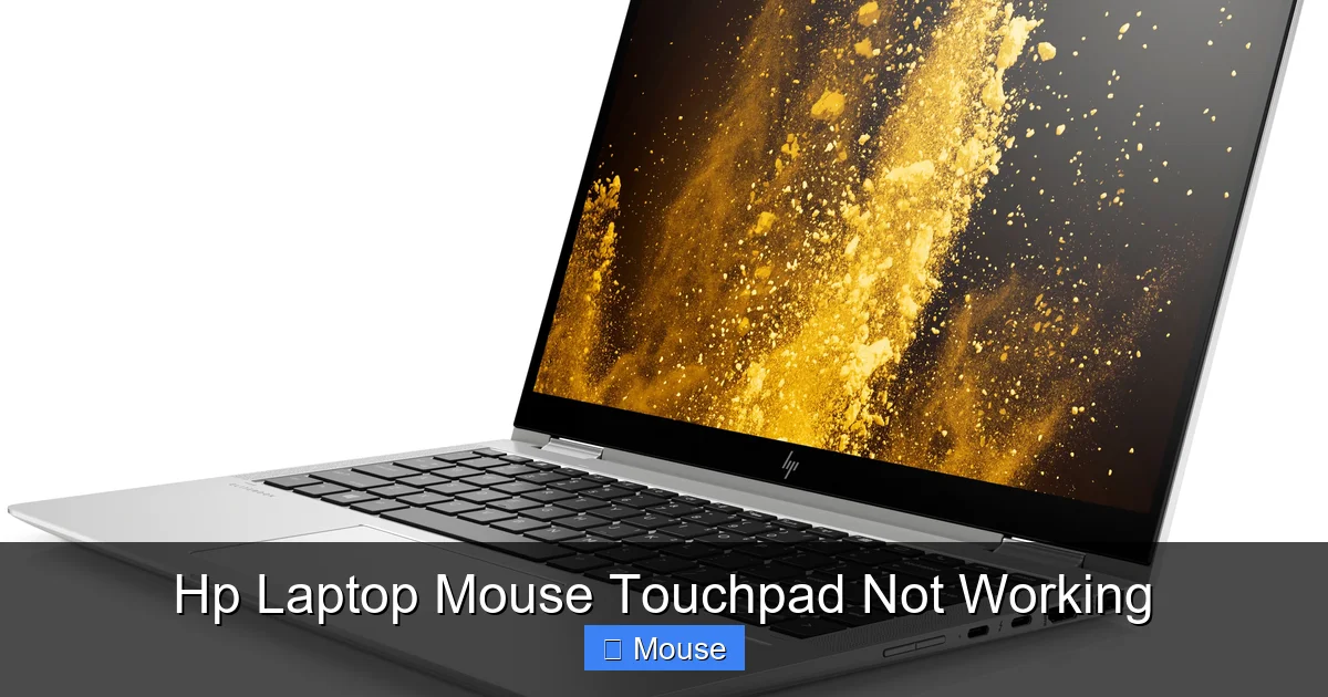 Hp Laptop Mouse Touchpad Not Working