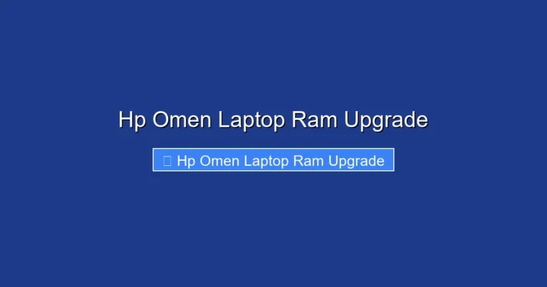 Hp Omen Laptop Ram Upgrade