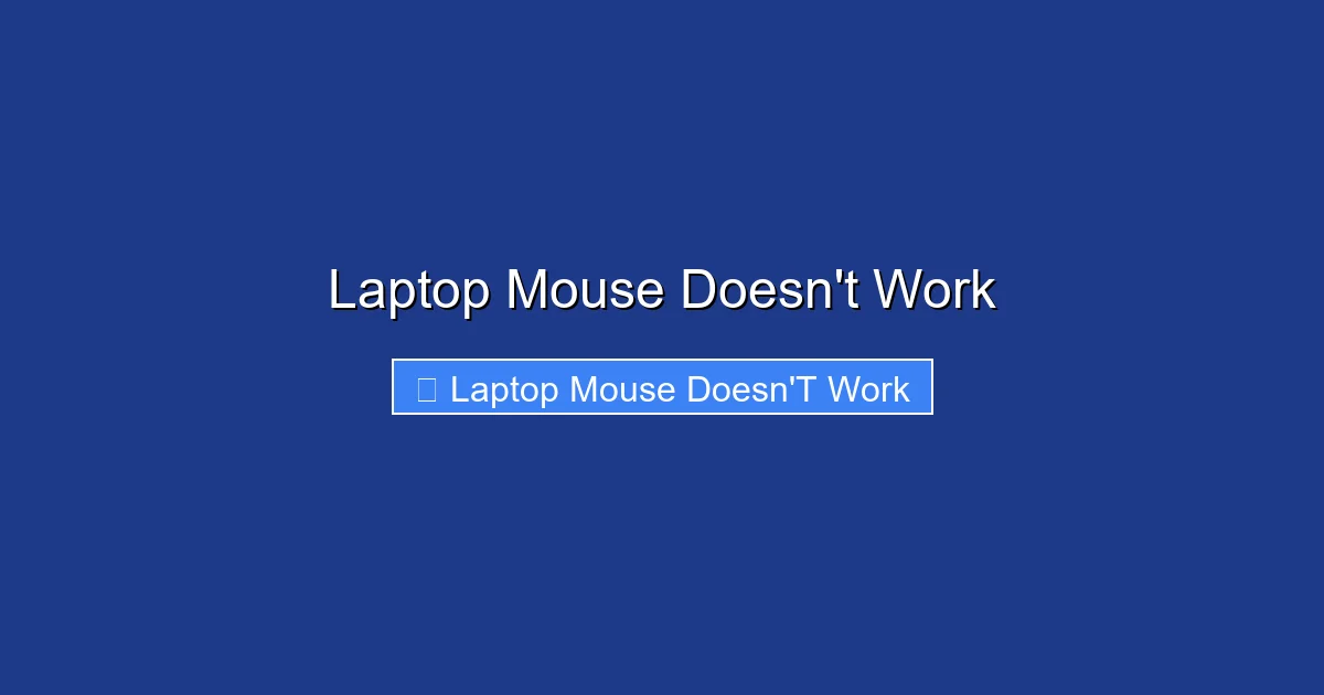 Laptop Mouse Doesn't Work