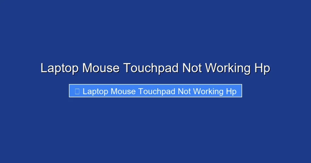Laptop Mouse Touchpad Not Working Hp