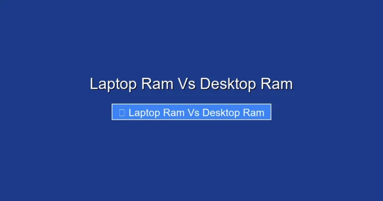 Laptop Ram Vs Desktop Ram