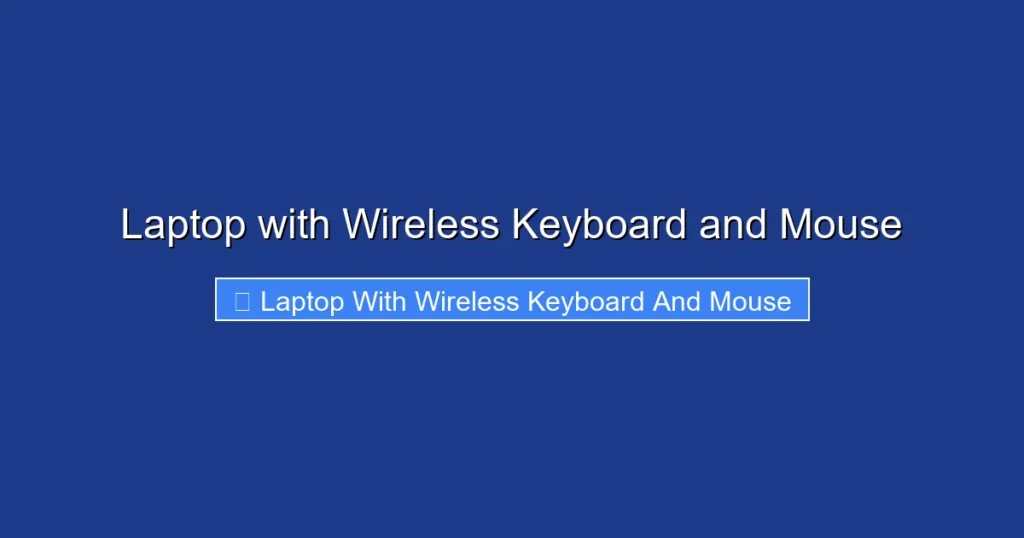 Laptop with Wireless Keyboard and Mouse