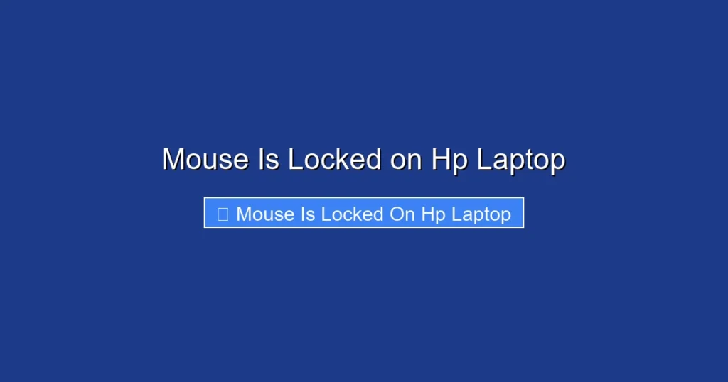 Mouse Is Locked on Hp Laptop