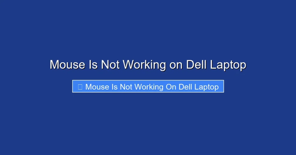 Mouse Is Not Working on Dell Laptop