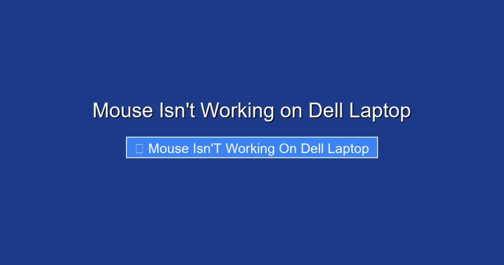 Mouse Isn't Working on Dell Laptop