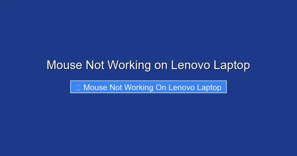 Mouse Not Working on Lenovo Laptop