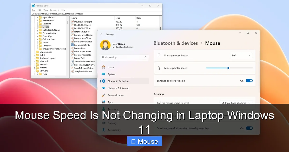 Mouse Speed Is Not Changing in Laptop Windows 11