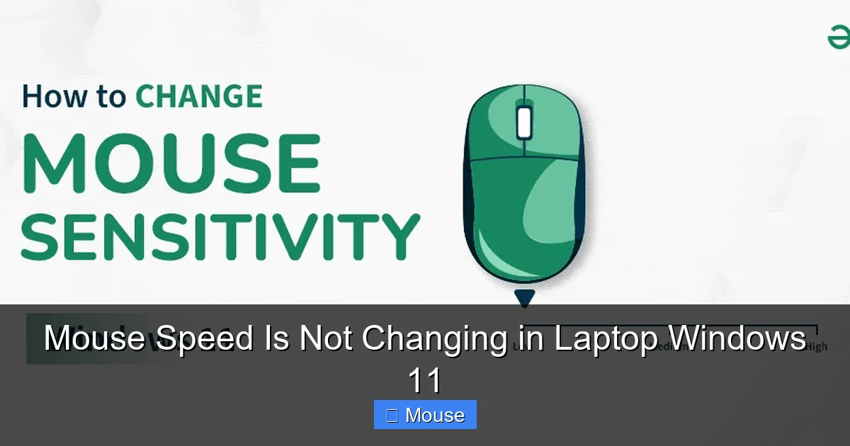 Mouse Speed Is Not Changing in Laptop Windows 11