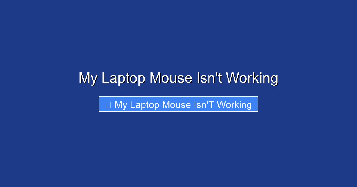 My Laptop Mouse Isn't Working