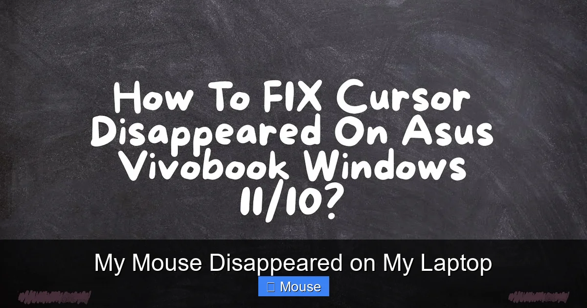 My Mouse Disappeared on My Laptop