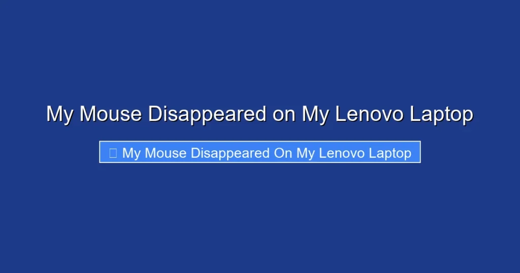 My Mouse Disappeared on My Lenovo Laptop