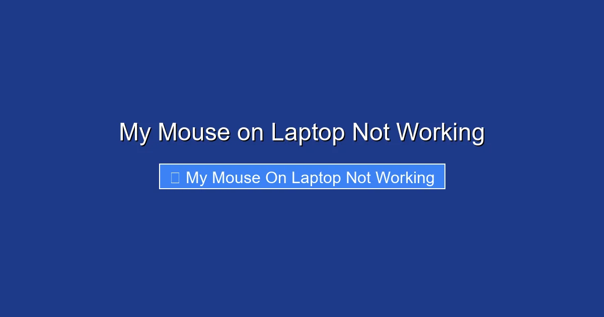 My Mouse on Laptop Not Working