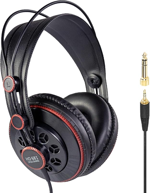 Superlux HD681 Semi‑Open Over‑Ear Studio Headphones with 50 mm Neodymi