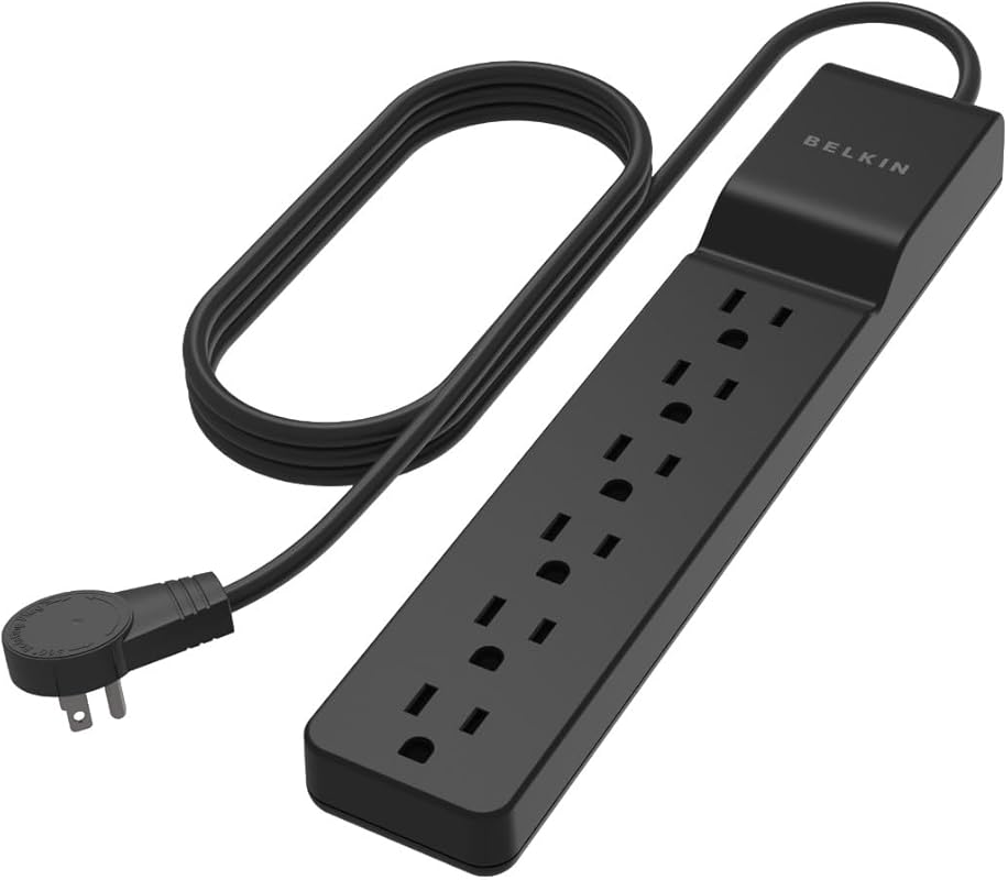 Belkin 6-Outlet Surge Protector Power Strip with 6Ft Heavy-Duty Extens