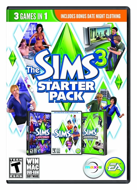 The Sims 3 Starter Pack – PC/Mac: All‑In‑One Bundle with Base Game, Ex