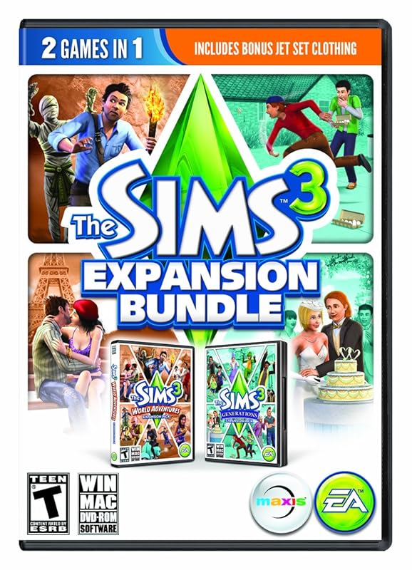 The Sims 3 Expansion Bundle PC Mac with Multiple Packs and Exclusive C