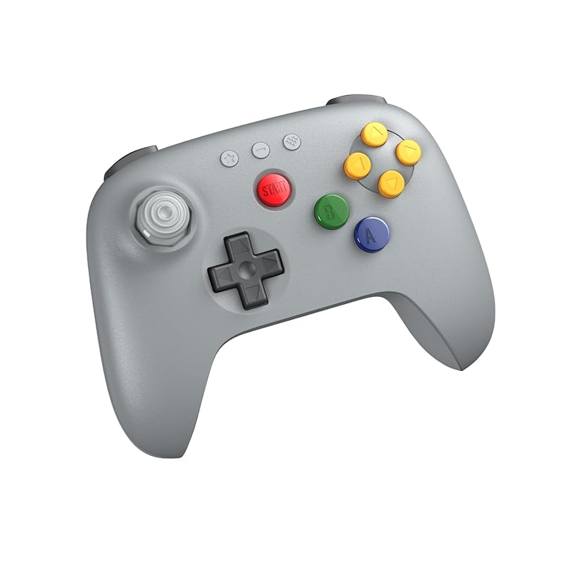 8BitDo 64 Bluetooth Controller – Grey Wireless Gamepad for Analogue 3D