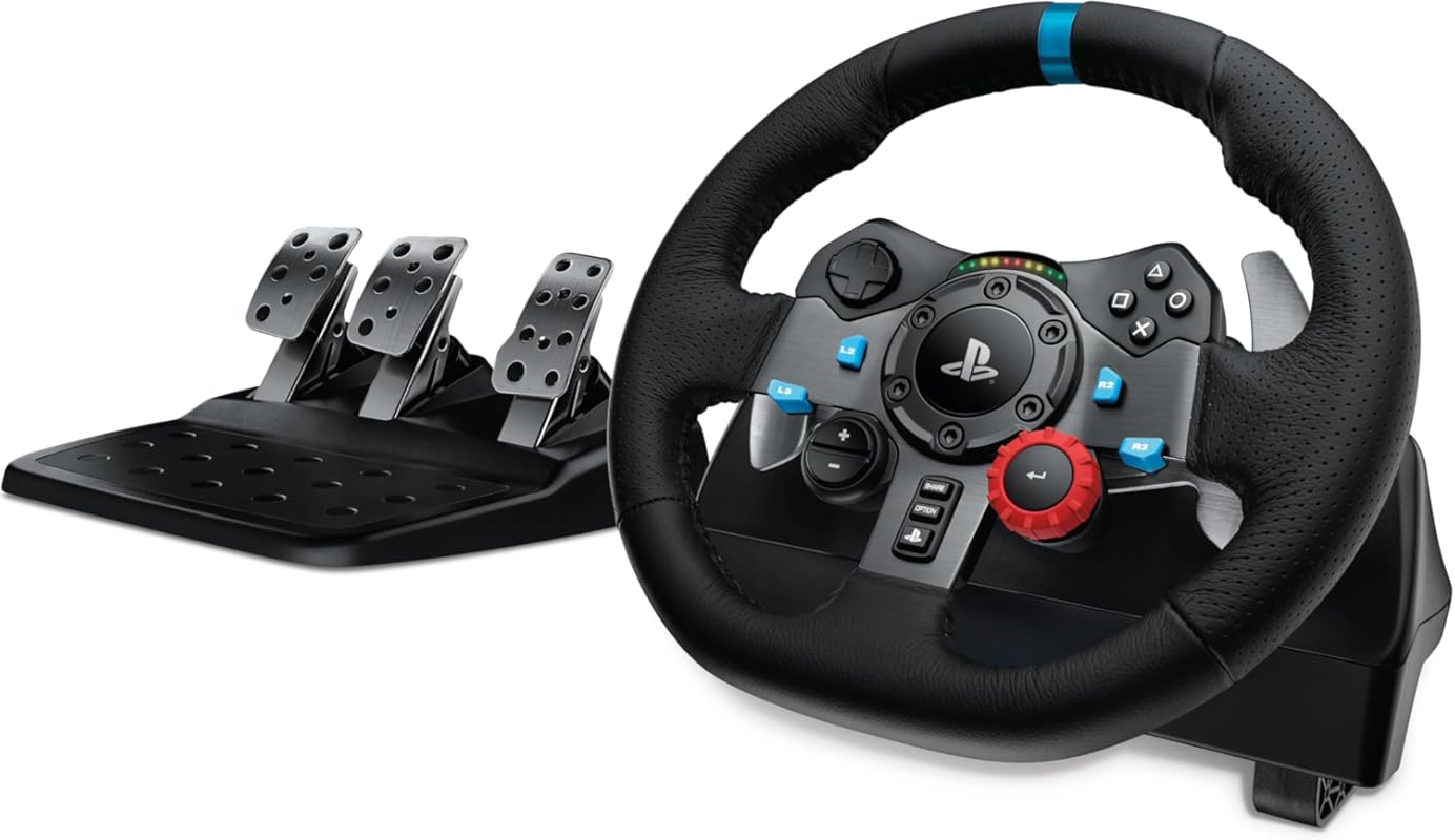 Logitech G29 Racing Wheel with Floor Pedals, Real Force Feedback, Stai