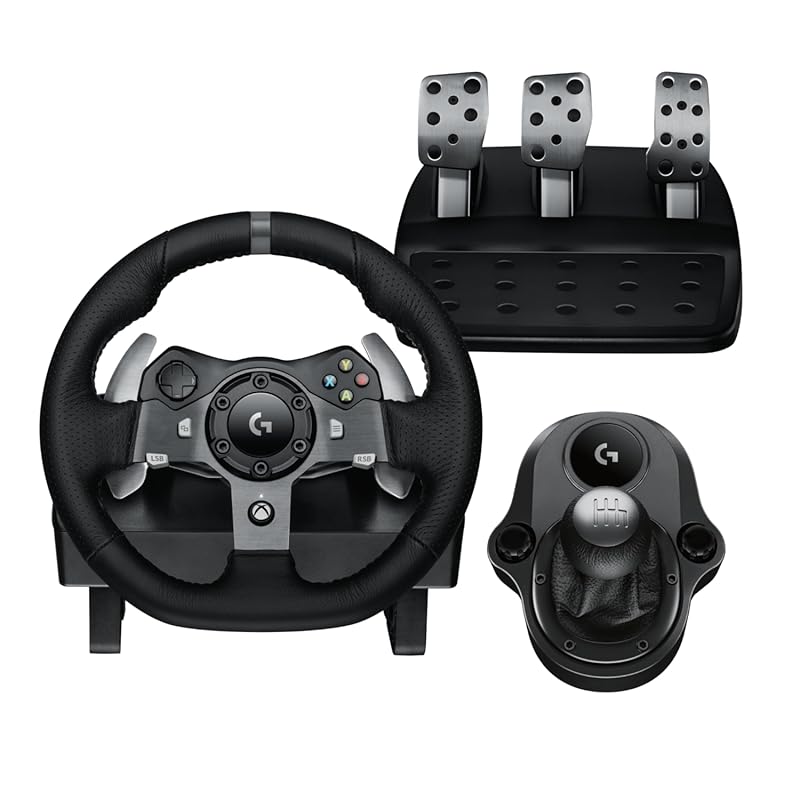 Logitech G920 Driving Force Wheel with Pedals and Shifter, Force Feedb