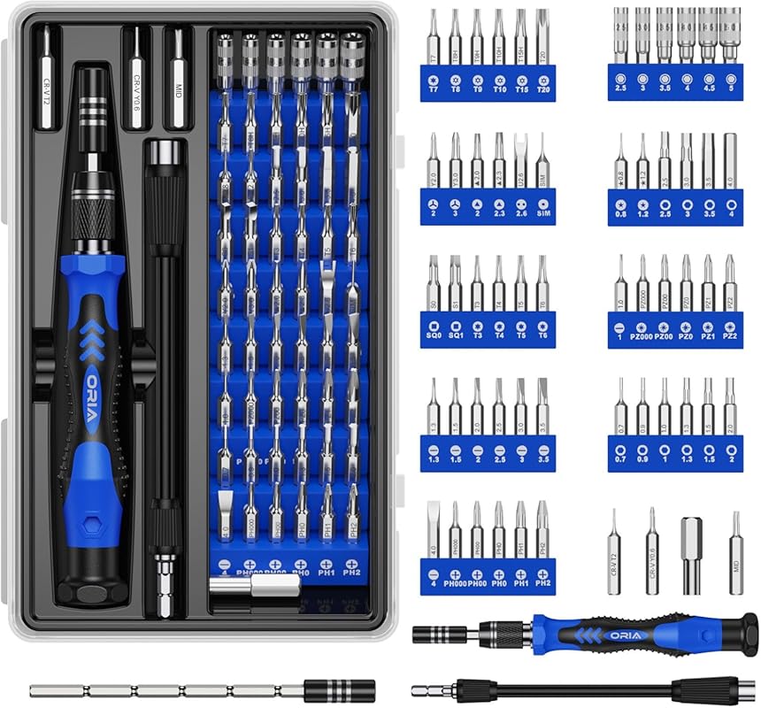 ORIA 61-in-1 Screwdriver Set with 57 Magnetic Bits and Case for Smartp