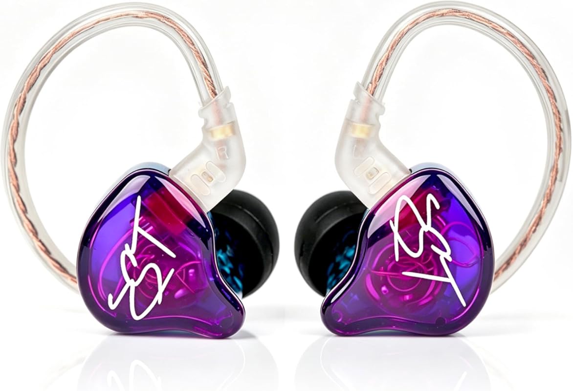 YINYOO KZ‑ZST Colorful Hybrid In‑Ear Monitor Earphones, 1‑Balanced Armature + 1‑Dynamic Driver, Hi‑Fi Bass, Wired Gaming Earbuds – No Mic