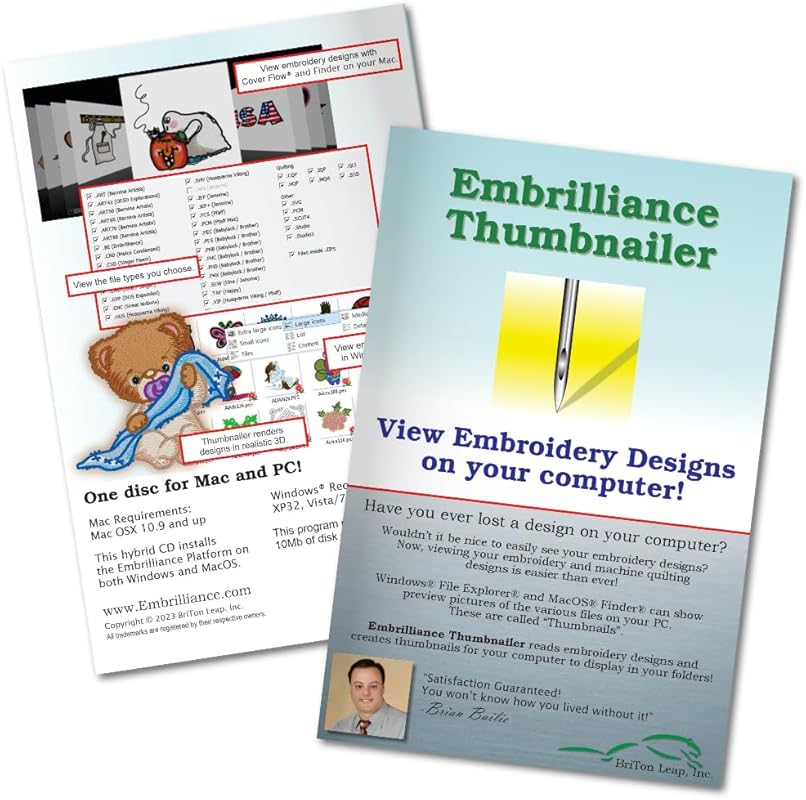 Embrilliance Thumbnailer – Cross‑Platform Embroidery Software for Mac 