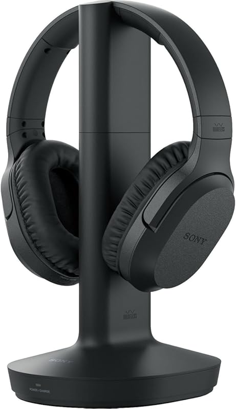 Sony RF400 Wireless Home Theater Headphones for TV, Black, Plug‑in RCA