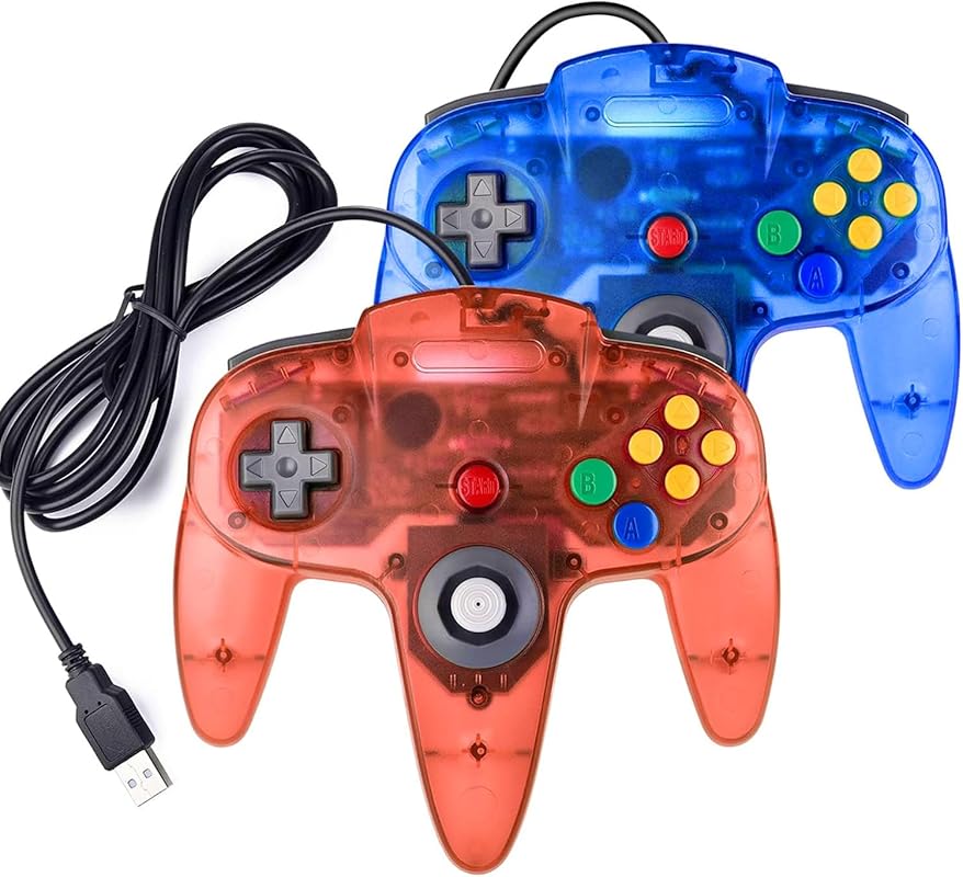 miadore 2‑Pack USB Retro Controllers – Classic N64 Gamepad for Windows