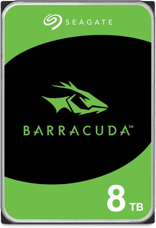 Seagate BarraCuda 8TB Internal Hard Drive HDD, 3.5 Inch SATA 6Gb/s, 54