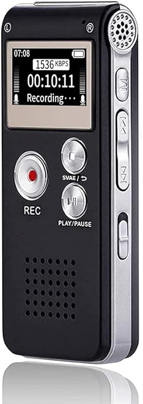16GB USB Rechargeable Digital Voice Recorder with Playback, Compact Di