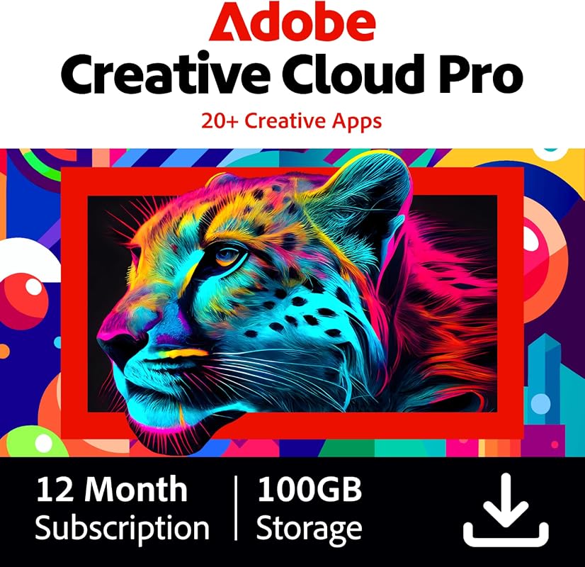Adobe Creative Cloud Pro 12-Month Subscription with 20+ Creative Apps 