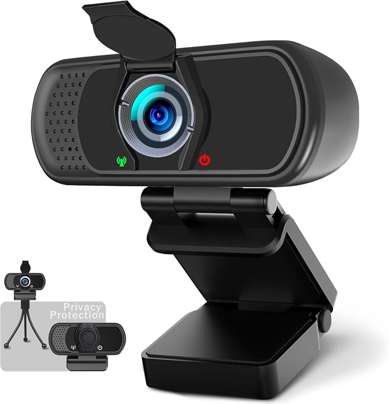 1080p USB Webcam with Built‑In Microphone