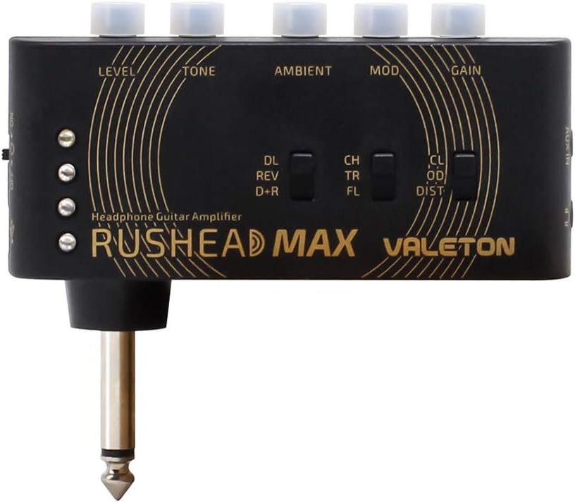 Valeton Rushead Max Portable USB‑Chargable Pocket Guitar & Bass Headph