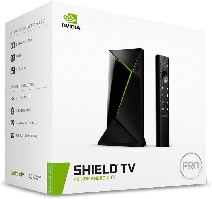 NVIDIA Shield Android TV Pro 4K HDR Media Player with Dolby Vision, 3 