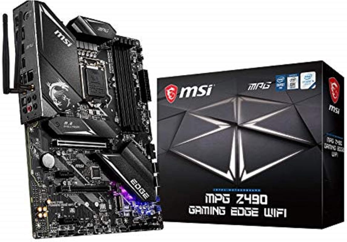 MSI MPG Gaming Edge Z490 Motherboard – Intel LGA1200 ATX, DDR4‑compati