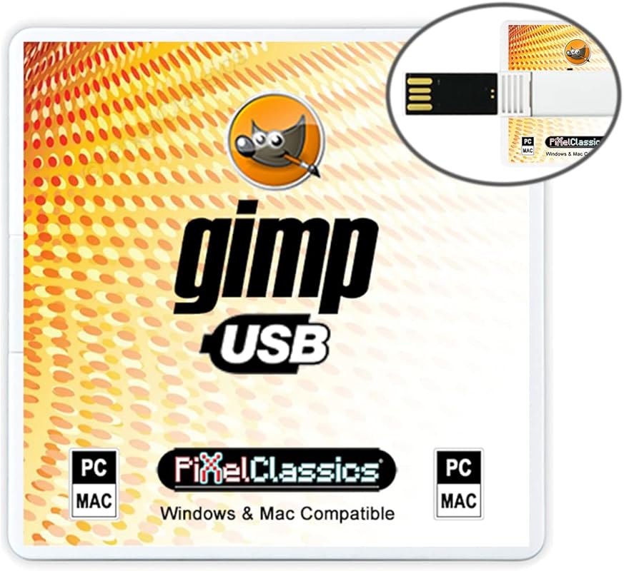 GIMP Photo Editor 2026 USB Version – Pro Tools, Photoshop Compatibilit