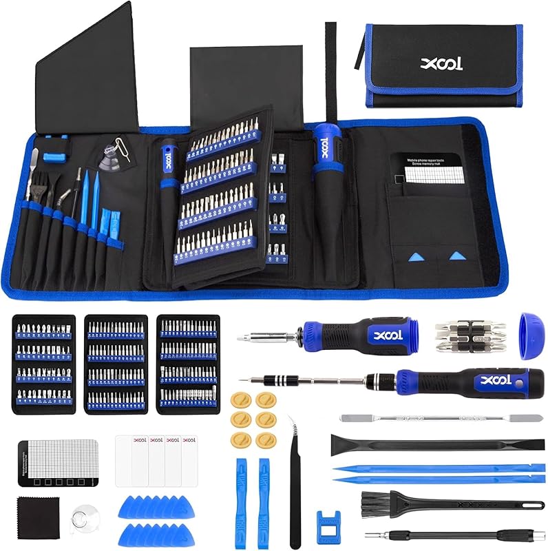 XOOL 200-in-1 Screwdriver Kit with 164 Magnetic Bits for Computer, iPh
