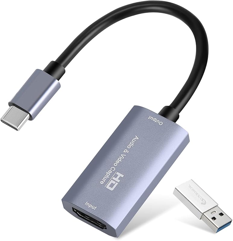 Guermok 4K USB‑3.0 HDMI to USB‑C Capture Card – 1080p 60 FPS streaming