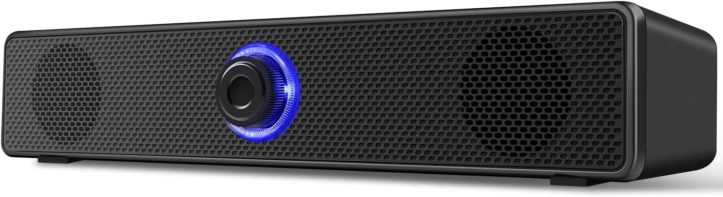 Wired USB‑A Powered Desktop Speakers with 3.5mm AUX, Stereo Sound, No 