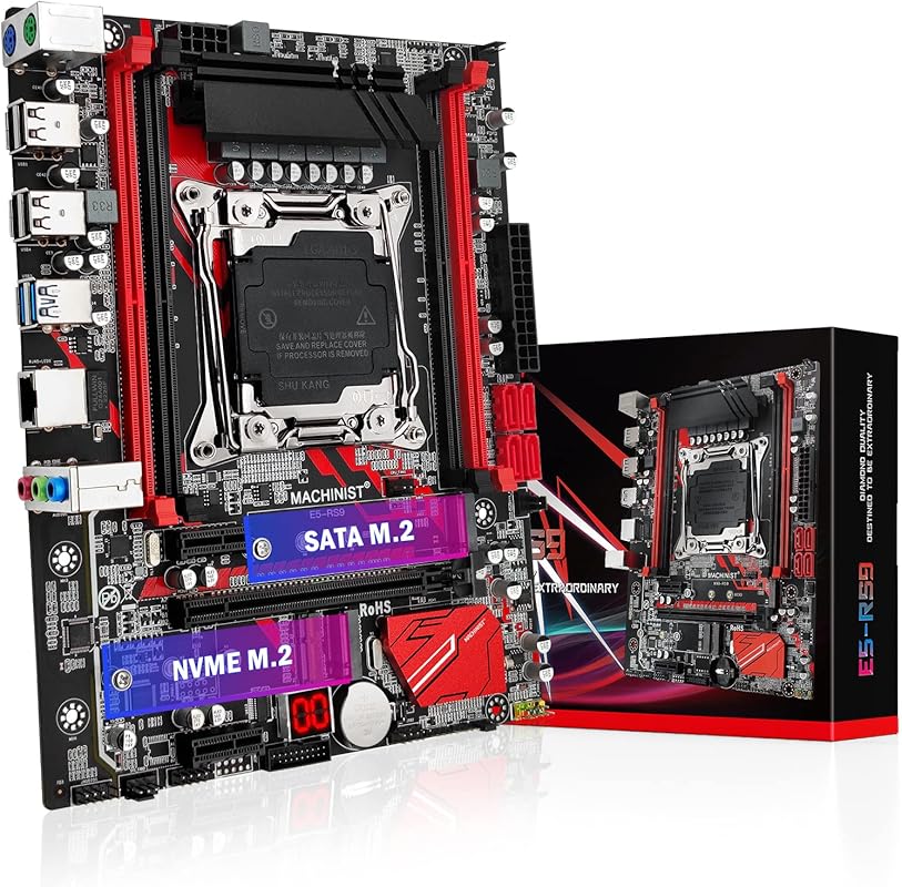 MACHINIST X99 LGA 2011‑V3 Micro‑ATX Motherboard – PCIe 3.0, Dual M.2,
