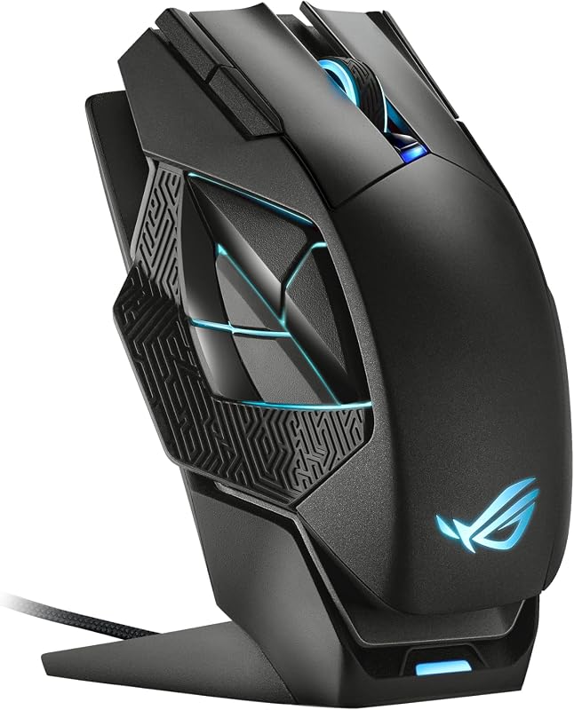 ASUS ROG Spatha X Wireless Gaming Mouse – 12 Buttons, 19K DPI, Dual-Mo