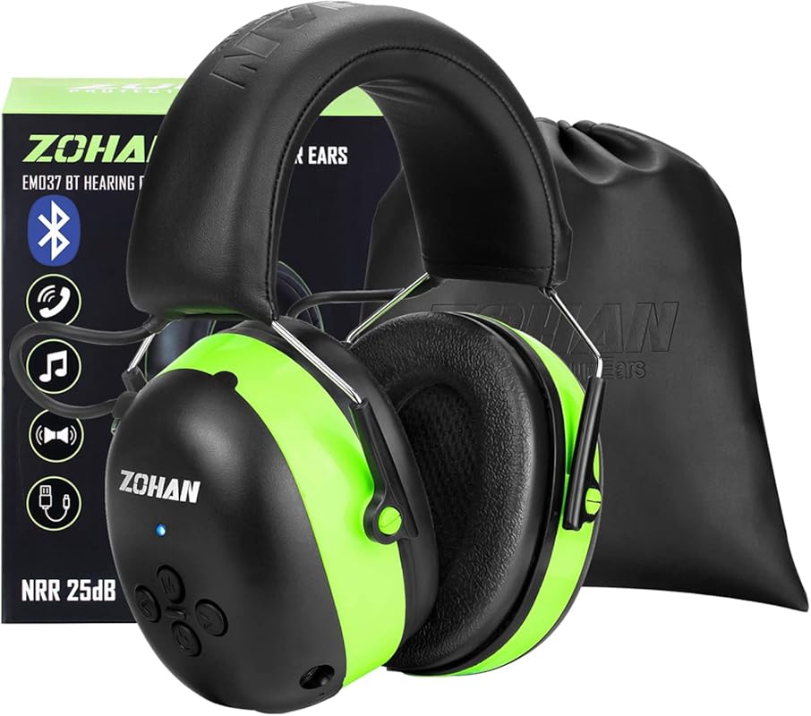 ZOHAN EM037 Bluetooth Hearing Protection – 30 dB SNR Noise Reduction, 