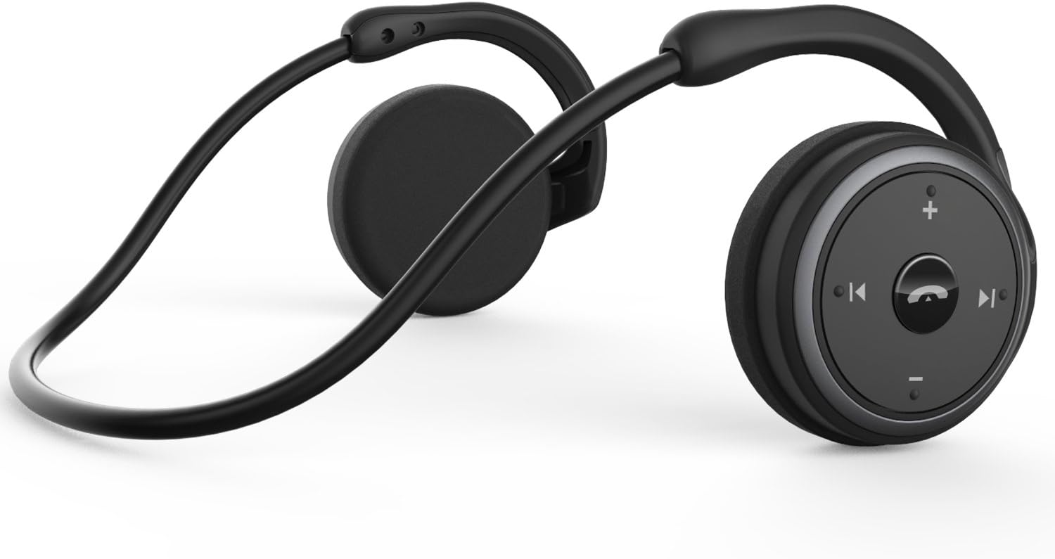 Compact Wrap‑Around Bluetooth Sports Headphones with Mic, Foldable Des