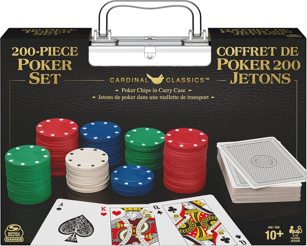 Spin Master Professional Texas Hold ’Em Poker Set – 200 Dual‑Toned Chi