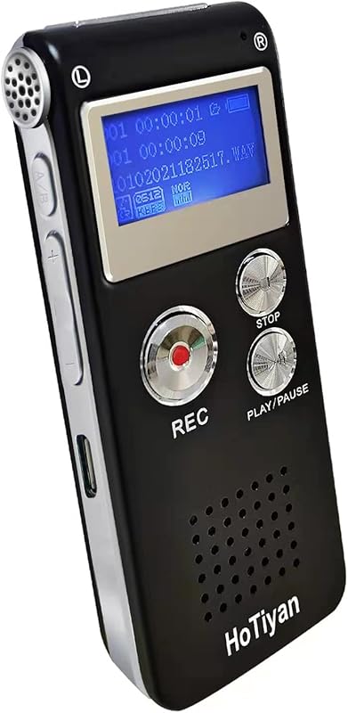 8GB Digital Voice Activated Recorder with Microphone, USB Cable, and M