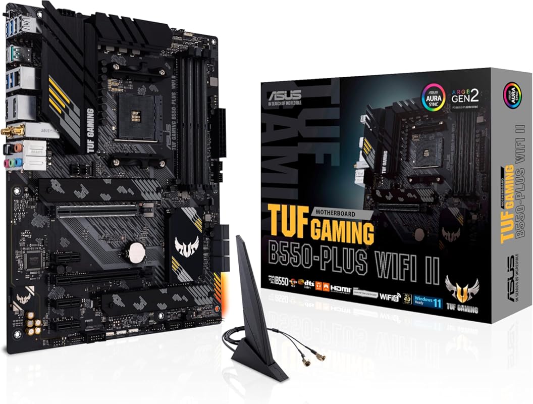 ASUS TUF Gaming B550‑PLUS WiFi II ATX Motherboard – PCIe 4.0, Wi‑Fi 6,
