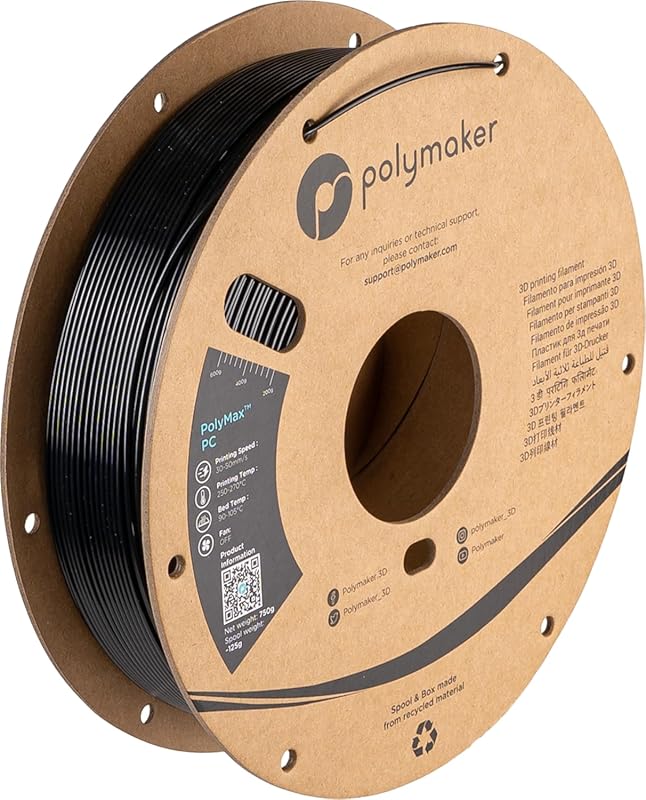 Polymaker Polymax Tough PC Filament 0.75 kg, 1.75 mm Black Polycarbona